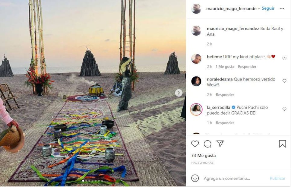 Ana Serradilla y Raúl Martínez Ostos se casaron en la playa
