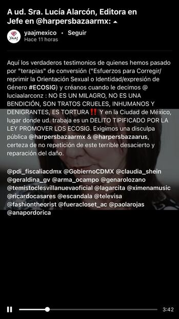 Lucía Alarcón, editora de Harper’s Bazaar México, envuelta en el escándalo