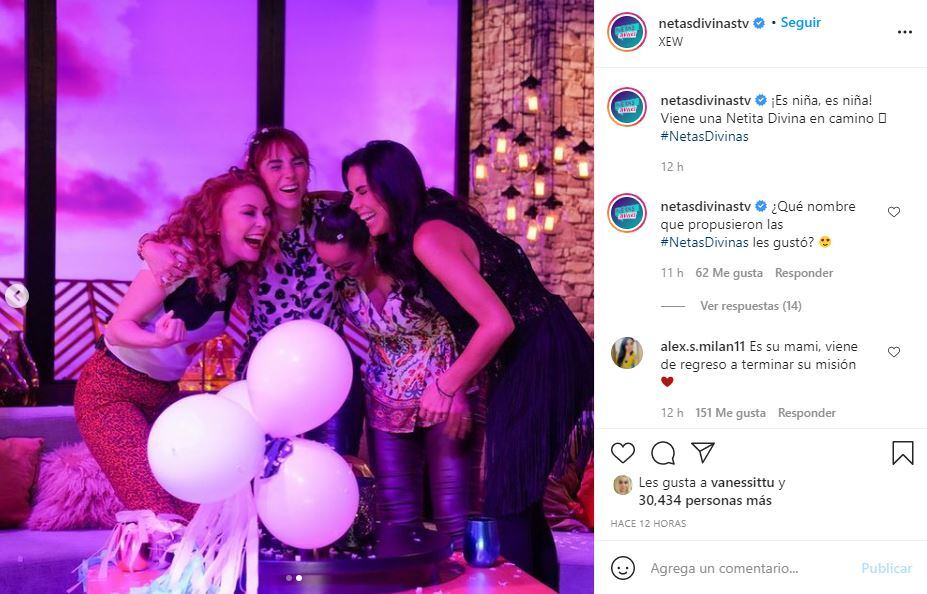 Natalia Téllez revela el sexo de su bebé en "Netas Divinas"