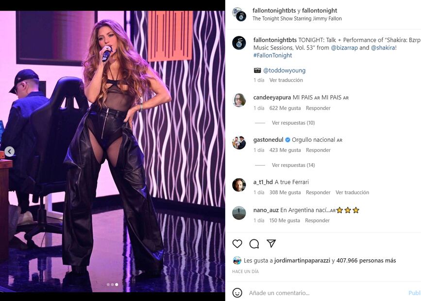 Shakira, deslumbrante y poderosa, conquista el "El show de Jimmy Fallon" junto a sus hijos