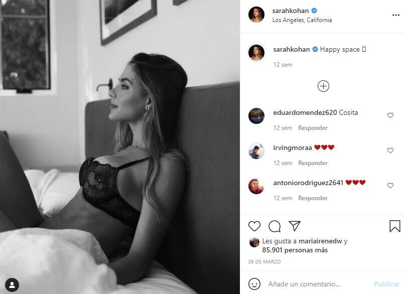 La foto más candente de Sarah Kohan, la esposa de Javier "Chicharito" Hernández