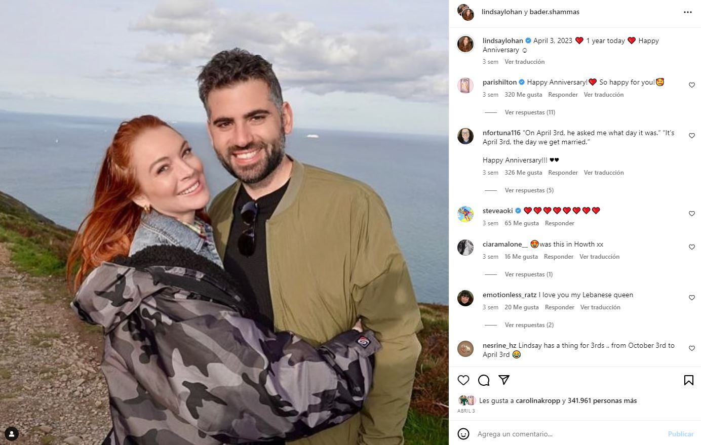 Lindsay Lohan presume, por primera vez, su baby bump con un vestido calado