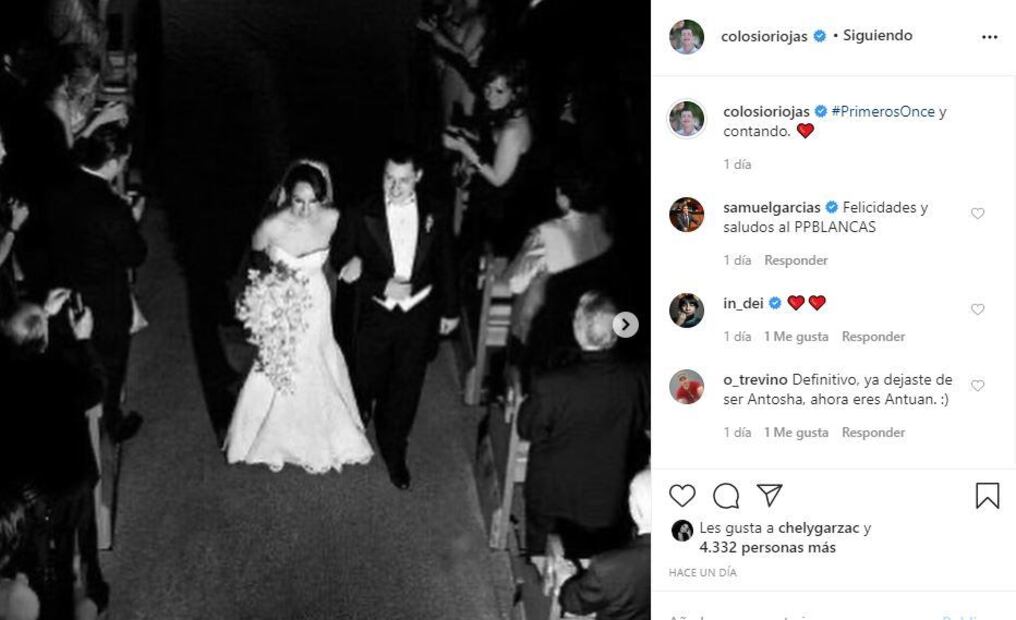 Luis Donaldo Colosio Riojas cumple 11 años de casado