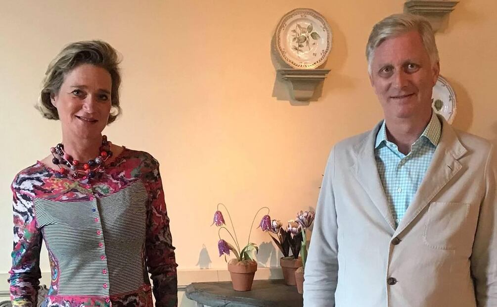 El rey Alberto II de Bélgica se reúne con su hija, la princesa Delphine