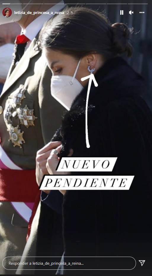 Letizia de España presume nuevo piercing en la oreja