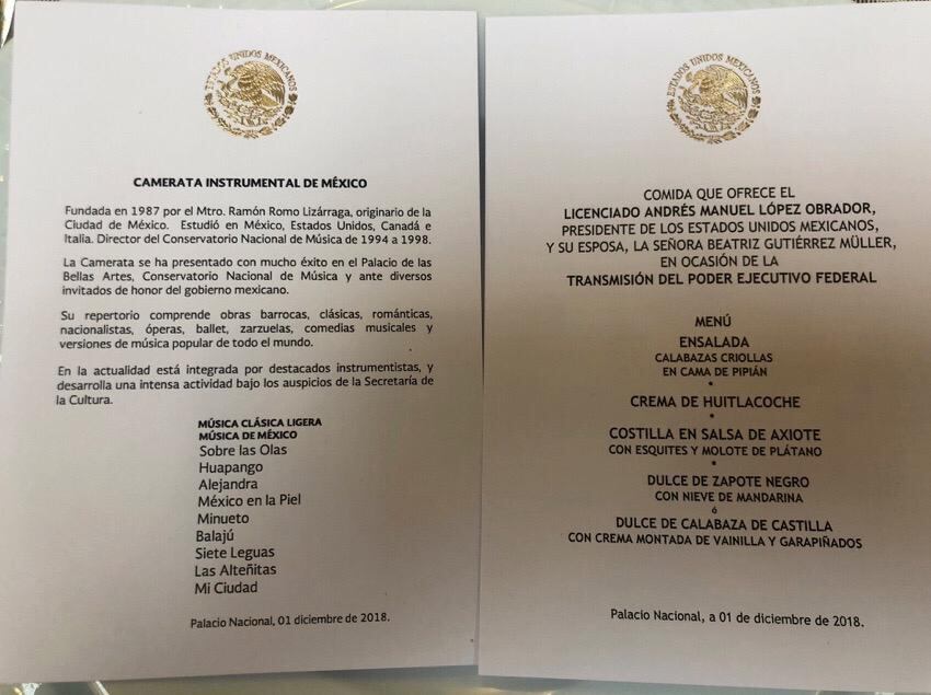 Este es el menú de la comida privada de AMLO en Palacio Nacional