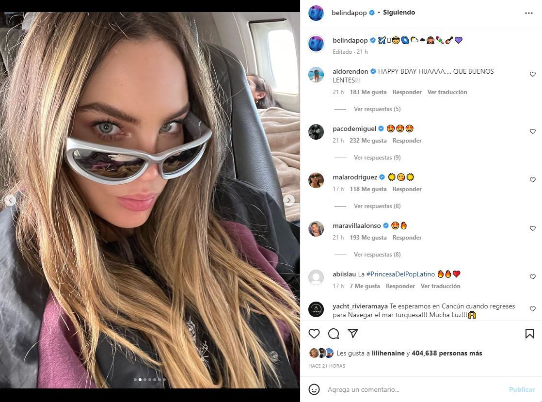 Belinda asegura que no necesita un novio para tener una vida llena de lujos