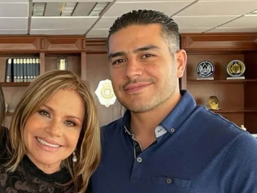 Omar García Harfuch y María Sorté / Foto: Instagram @_mariasorteoficial_