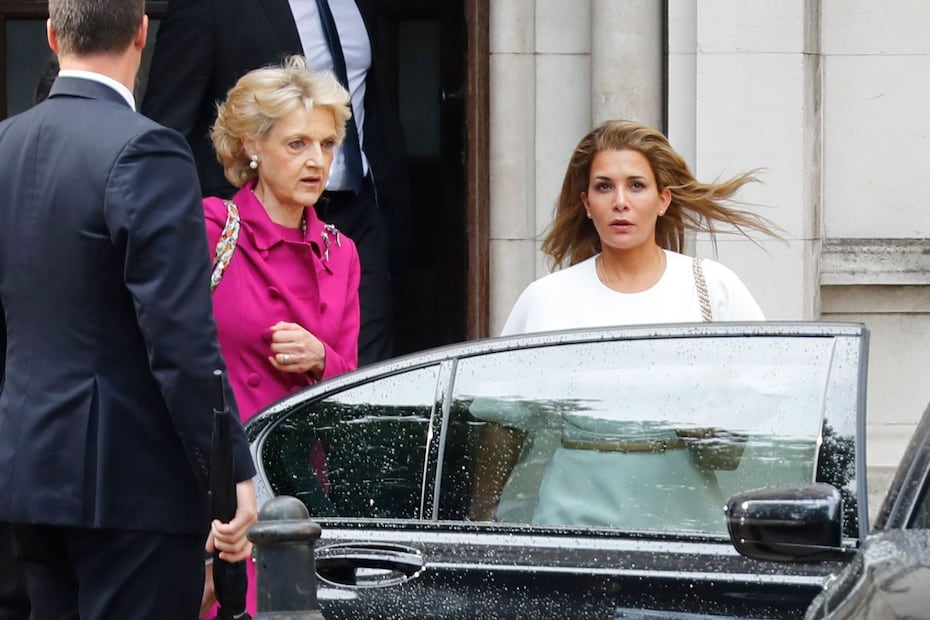La princesa Haya, en público por primera vez, en los tribunales de Londres 
