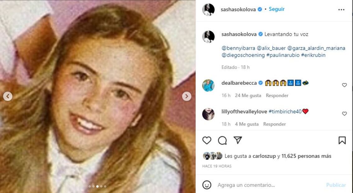 Sasha Sokol reaparece tras anunciar que demandará a Luis de Llano