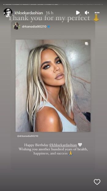 Khloé Kardashian agradece a su cirujano plástico: "gracias por mi nariz perfecta"