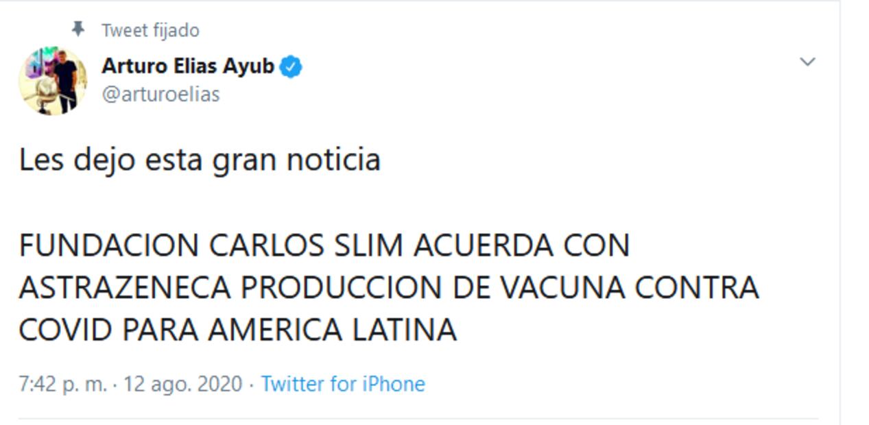 Carlos Slim suma esfuerzos para la creación de vacuna contra Covid-19