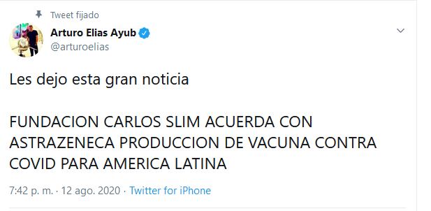 Carlos Slim suma esfuerzos para la creación de vacuna contra Covid-19