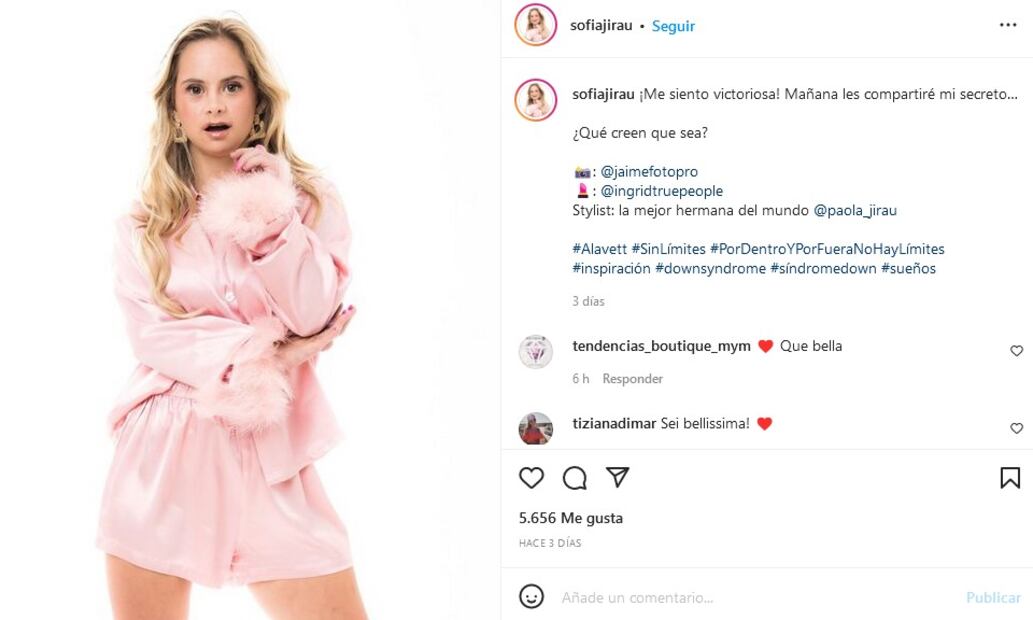 5 cosas que debes saber de Sofia Jirau, la modelo con Síndrome de Down de Victoria’s Secret