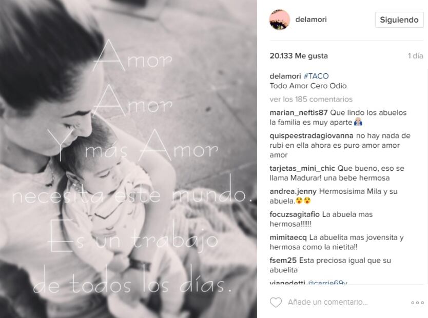 Las fotos más tiernas de Bárbara Mori con su nieta Mila Mayer