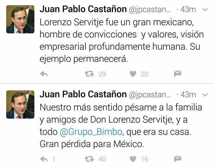 Murió el empresario Lorenzo Servitje a los 98 años