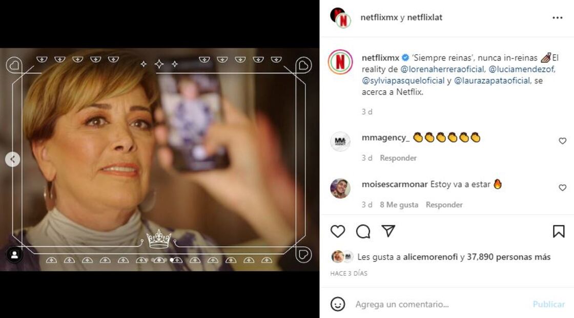 Sylvia Pasquel, Laura Zapata y Lucía Méndez en reality de Netflix