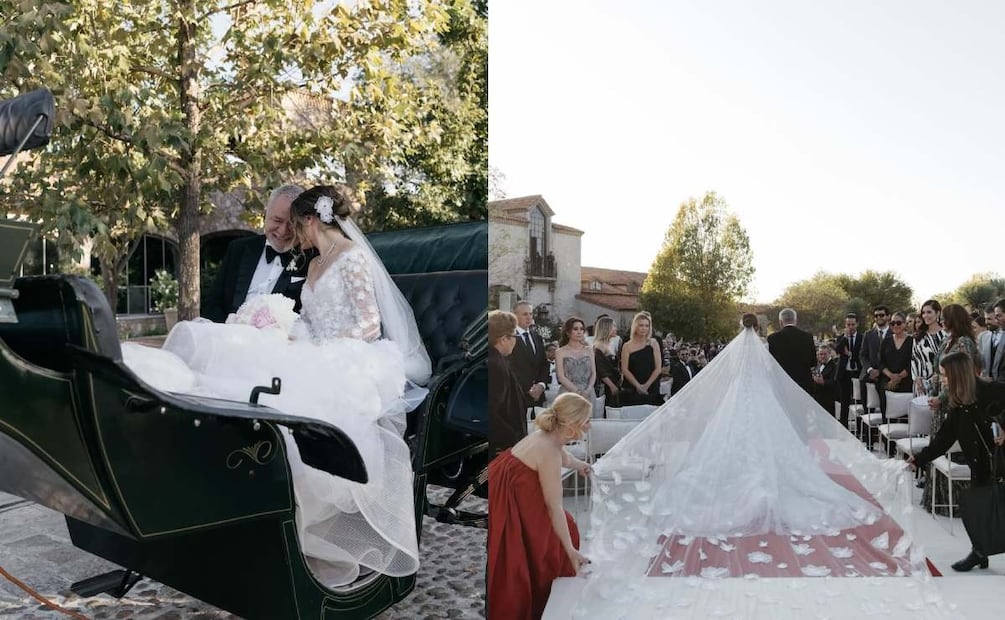 Sofía Castro el día de su boda junto a su papá, José Alberto Castro / Foto: Instagram @sofia_96castro