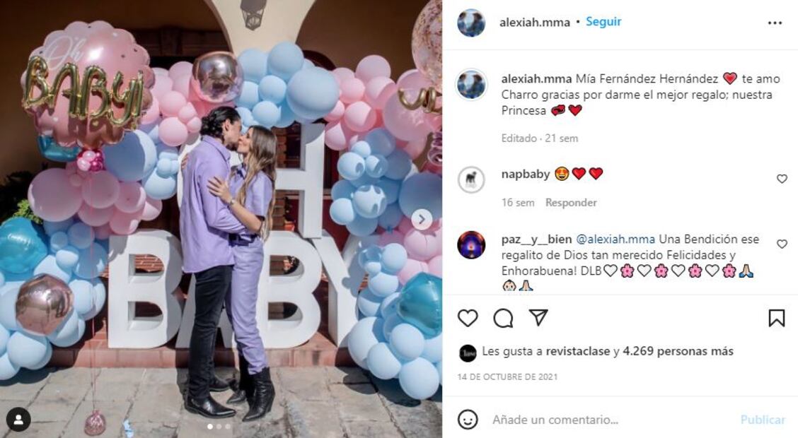 Nace Mía, hija de Alex Fernández y su esposa Alexia