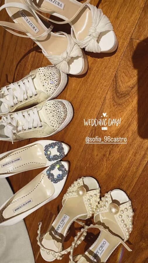 Los zapatos que Sofía Castro utilizará en su boda con Pablo Bernot / Foto: Instagram