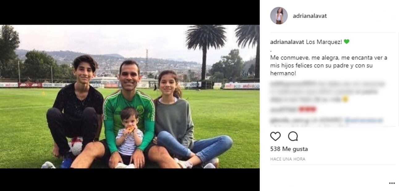 Adriana Lavat publica foto de Rafa Márquez tras demandarlo 