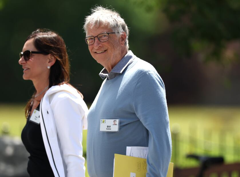 Bill Gates y Paula Hurd en Sun Valley / Getty Images