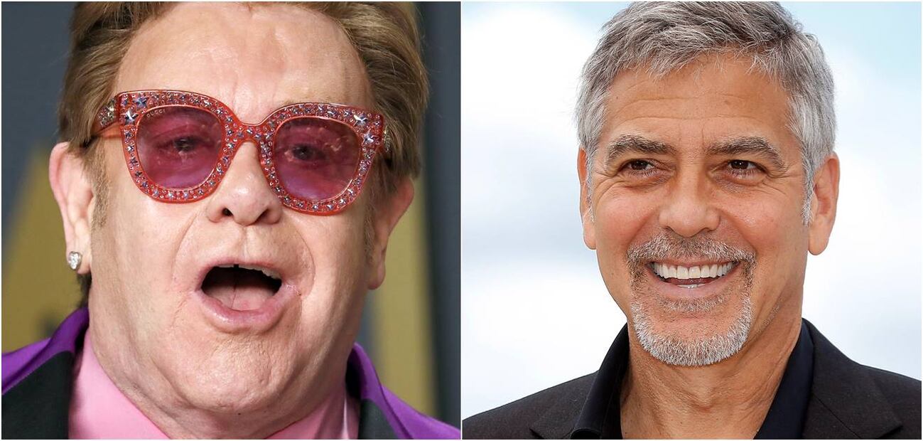 Revelan que Elton John y George Clooney enfrentan batalla por Meghan y Harry