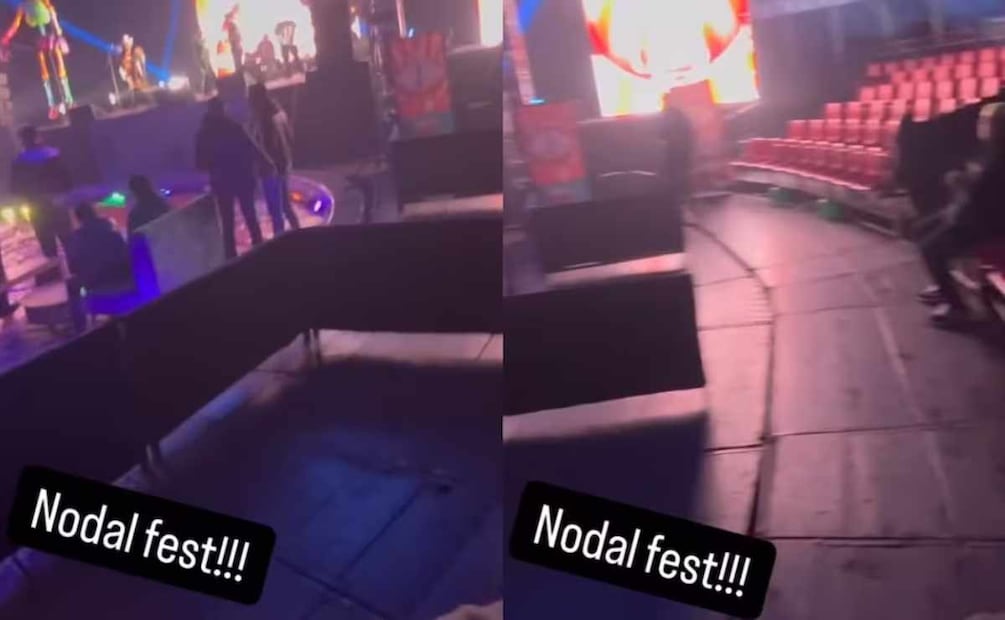 Fotos del escenario en la fiesta de cumpleaños de Christian Nodal / Fotos: Captura