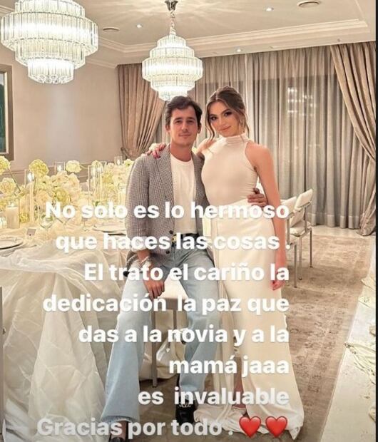 Sofía Castro cuenta con un equipo de expertos para la boda de sus sueños con Pablo Bernot / Foto: Instagram