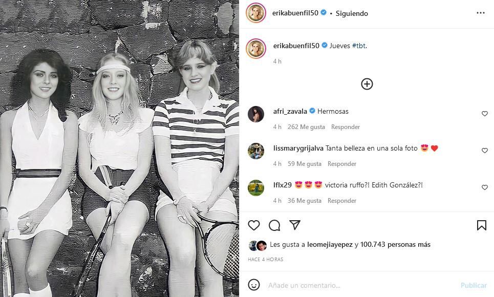 Érika Buenfil impacta con foto de juventud con Edith González y Victoria Ruffo