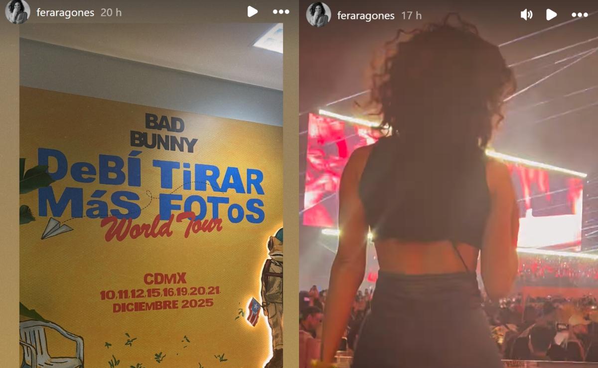 Fer Aragonés disfruto del concierto de Bad Bunny junto a Gael García / Fotos: Instagram @feraragones