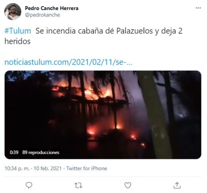 Roberto Palazuelos: Se incendia su hotel Ahau Tulum