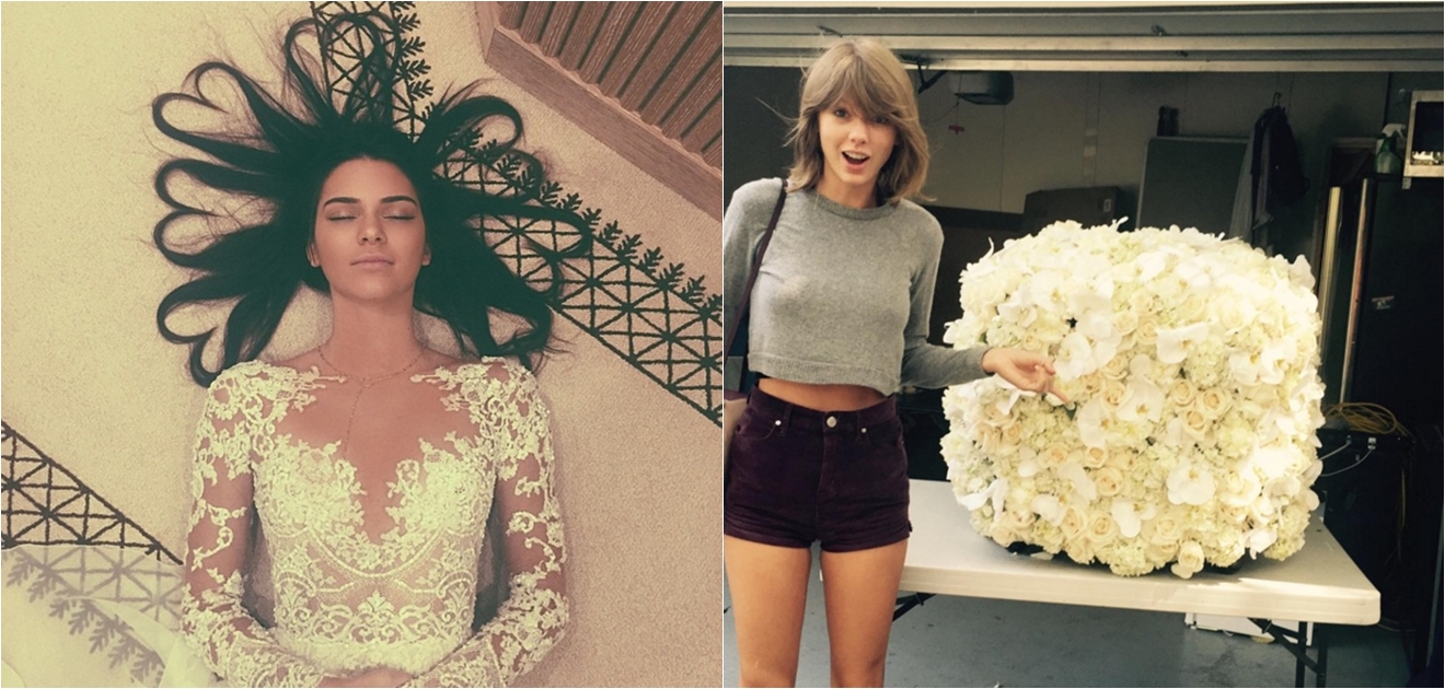 Kendall Jenner y Taylor Swift fueron las celebridades más populares en la red social de imágenes. Fotos: Instagram