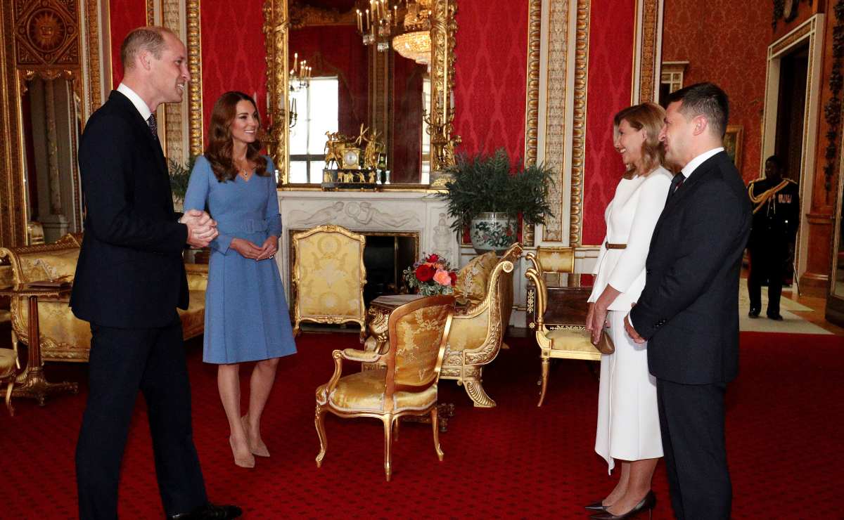 príncipe William, Kate Middleton, Volodímir Zelensky,Olena Kiyashko