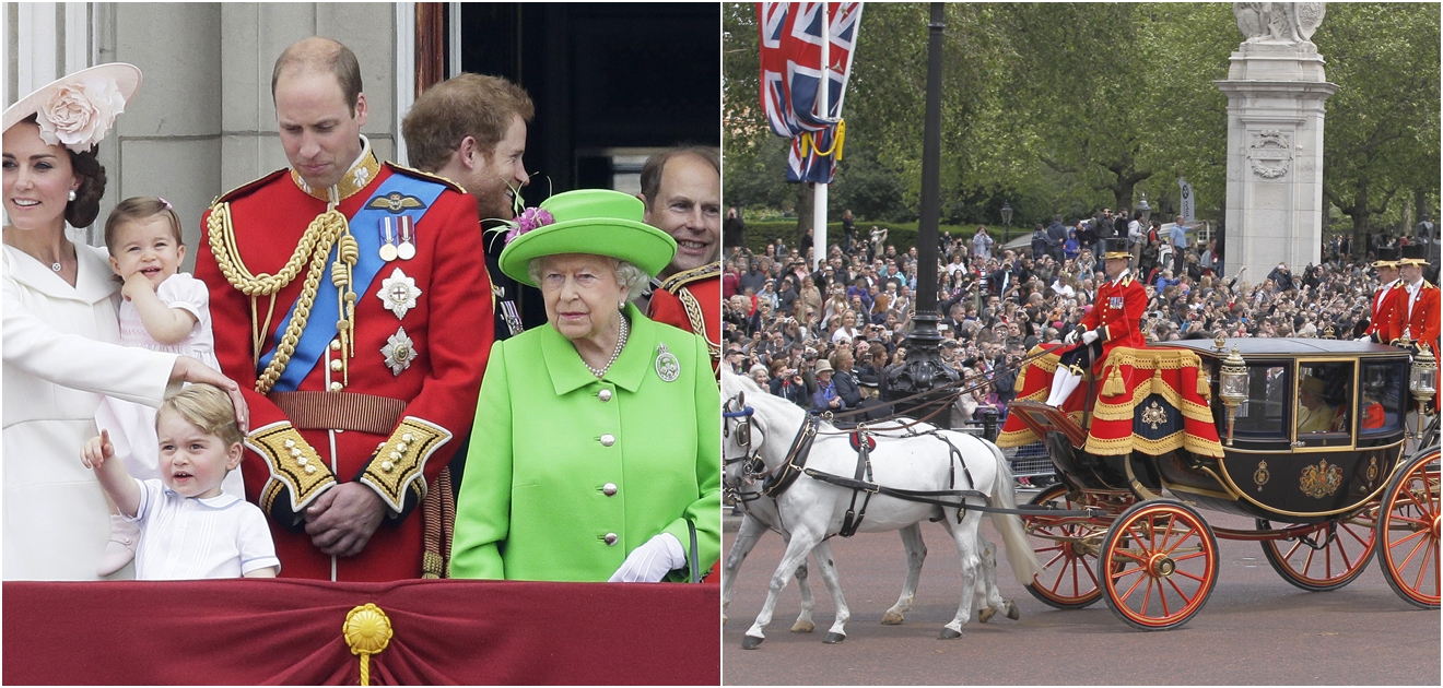 trooping the colour, trooping the colour 2019, trooping the colour desfile, que es trooping the colour, familia real trooping the colour