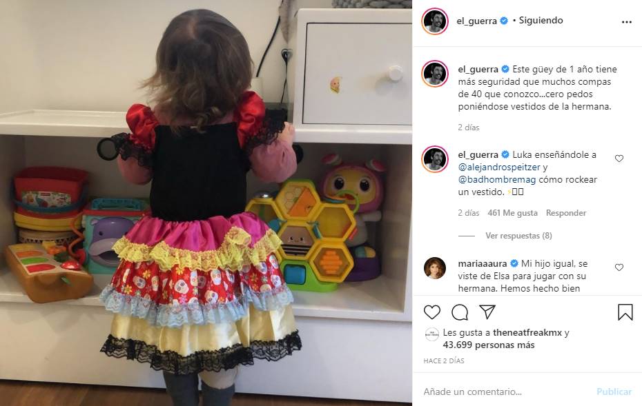 Zuria Vega y Alberto Guerra rompen tabús y comparten foto de su hijo con  vestido | Revista Clase
